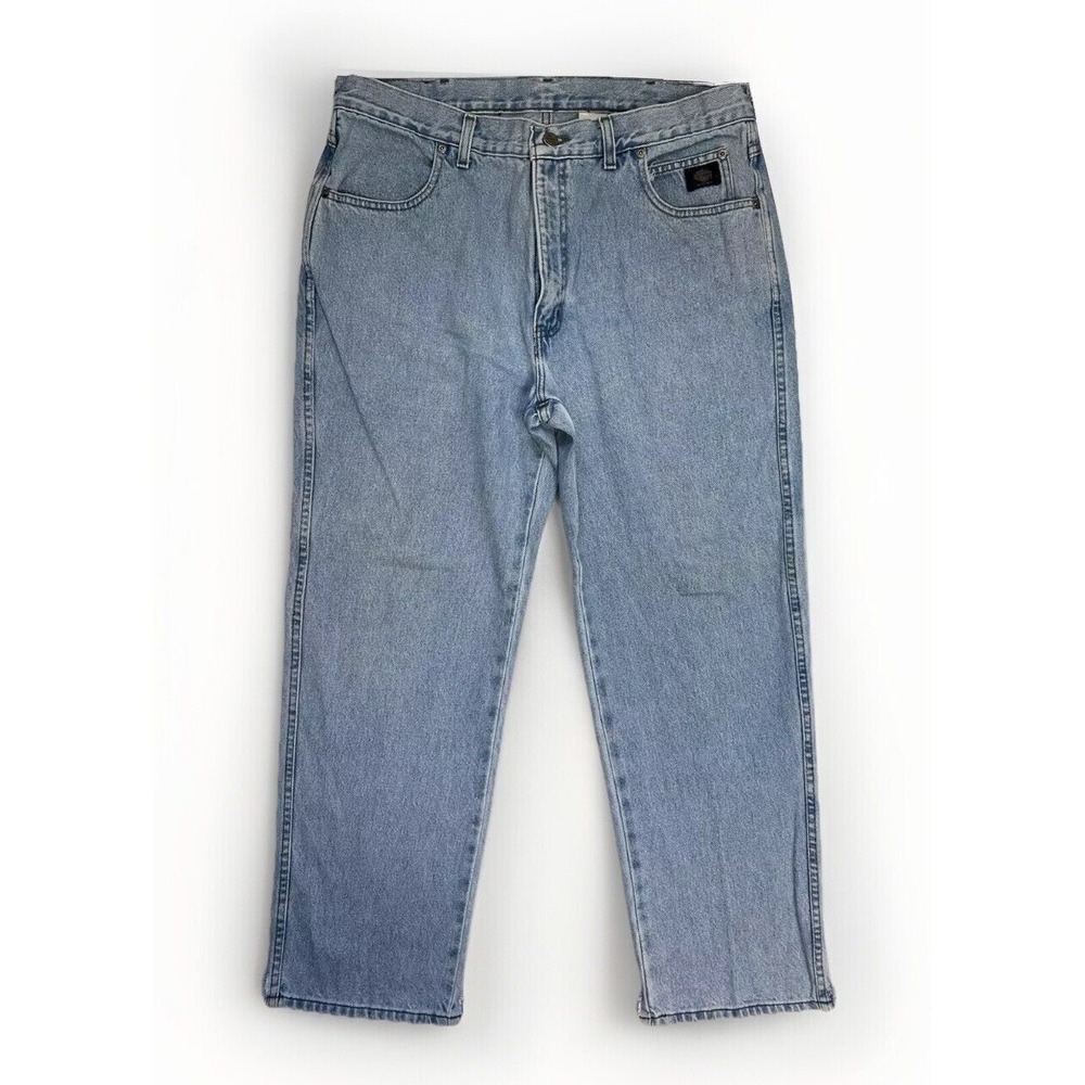 VTG Harley Davidson Traditional Fit Acid Faded Light Wash Jeans / Men's‎ 38x30